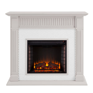 Fireplace mantel w/ ceramic tile surround Image 9