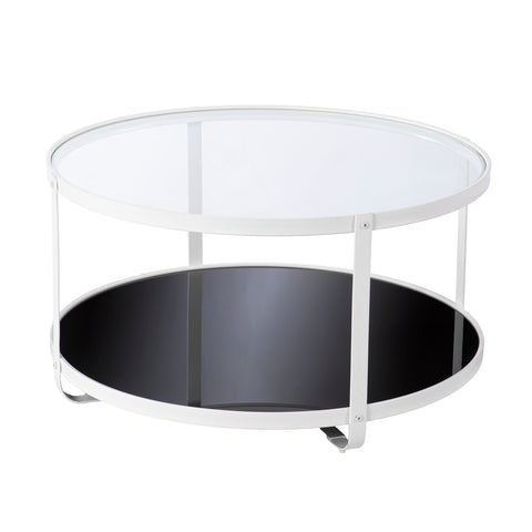 Round two-tone coffee table Image 4