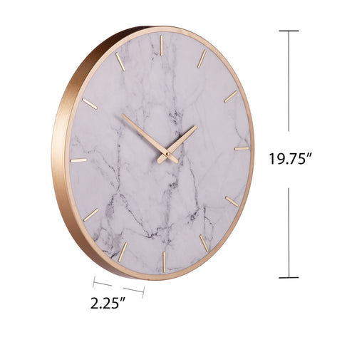 Image of Faux marble wall clock Image 7
