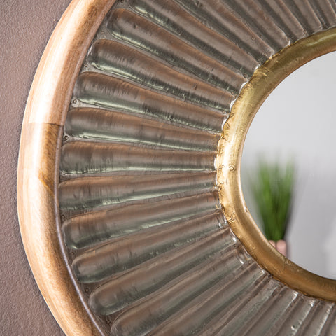 Image of Oval mirror w/ handcrafted frame Image 2