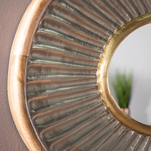 Oval mirror w/ handcrafted frame Image 2