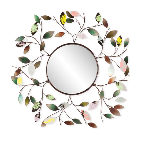 Image of 3D leaves flutter around grand central mirror Image 3