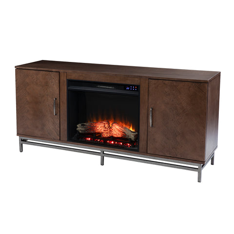 Image of Low-profile fireplace w/ storage Image 3