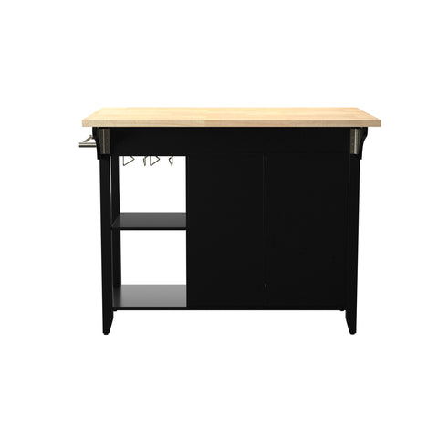Image of Stationary kitchen island w/ drop-leaf countertop Image 10