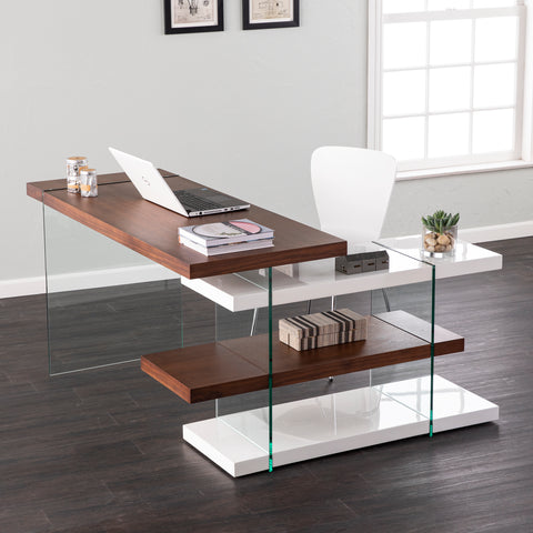 Image of Modern L-shaped office desk Image 5