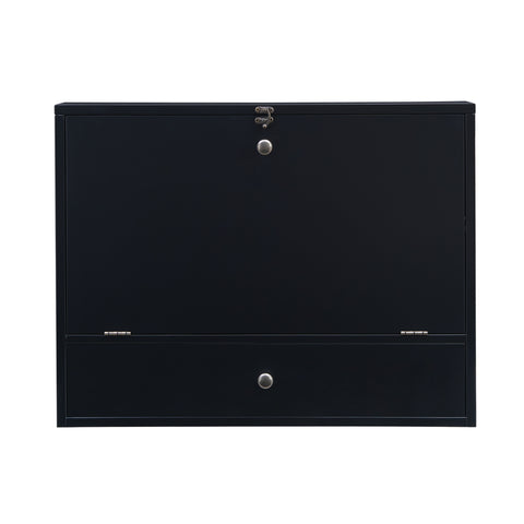 Image of Wall Mount Laptop Desk - Universal Style - Black