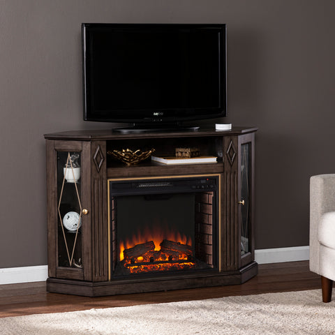 Image of Electric fireplace media console Image 1