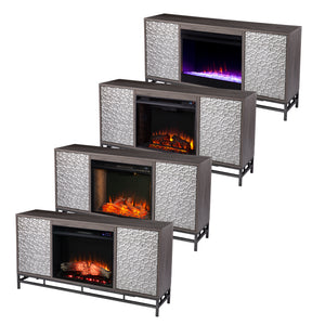 Color changing electric fireplace w/ media storage Image 10