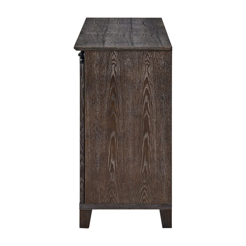Image of Multifunctional media stand with sliding barn doors Image 7