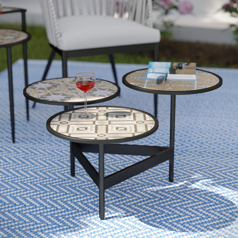 Image of Three-tier outdoor coffee table Image 1