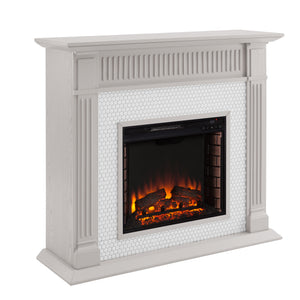Fireplace mantel w/ ceramic tile surround Image 10