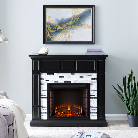 Image of Authentic marble fireplace mantel Image 1
