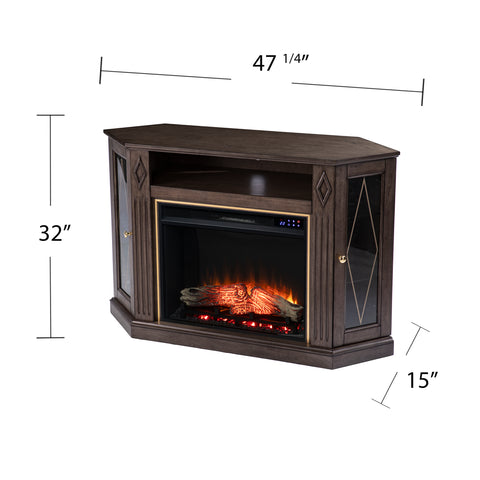 Image of Electric fireplace media console Image 9