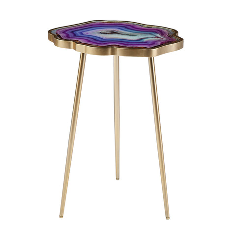 Image of Purple faux agate accent table Image 4
