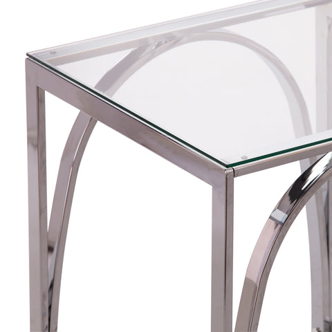 Image of Stevenly Square Glass-Top End Table
