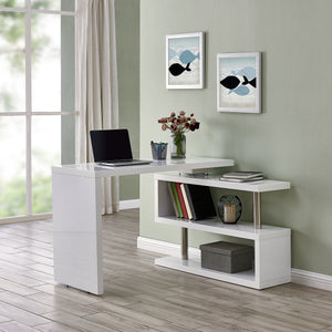 Multifunctional swing desk w/ shelves Image 3