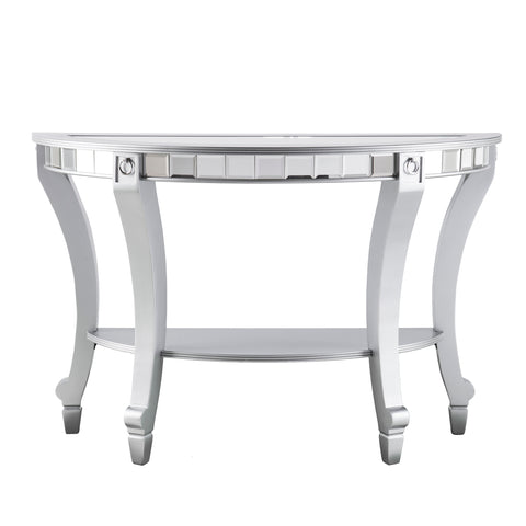 Image of Mirrored console table w/ display storage Image 2