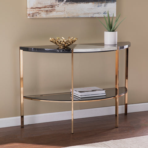 Image of Demilune two-tone console table Image 1