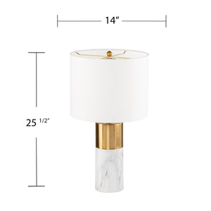 Two-tone table lamp w/ shade Image 6