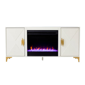 Color changing fireplace console w/ storage Image 2