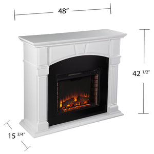 Two-tone hued electric fireplace Image 7