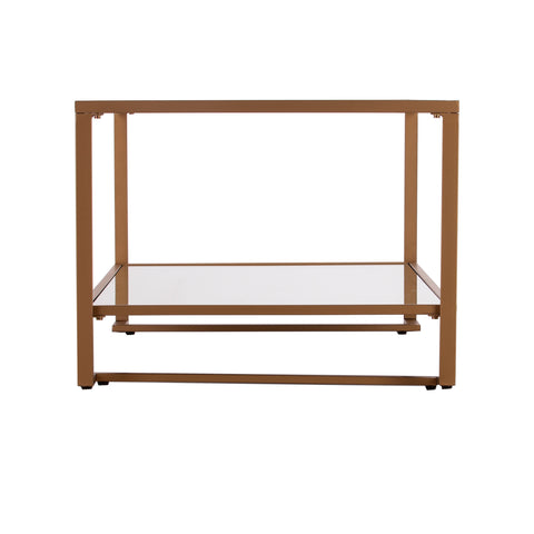 Image of Glass and mirror coffee table w/ shelf Image 5