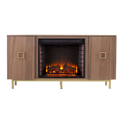 Image of Media cabinet w/ electric fireplace Image 3