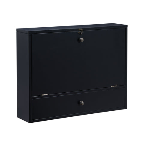 Image of Wall Mount Laptop Desk - Universal Style - Black