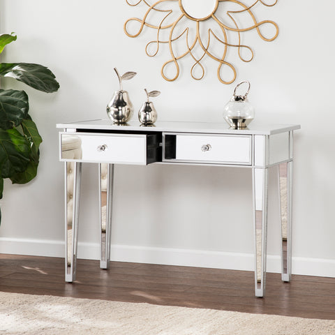 Image of Mirage Mirrored 2-Drawer Console Table