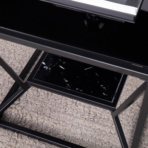 Image of Rectangular coffee table with glass top Image 2
