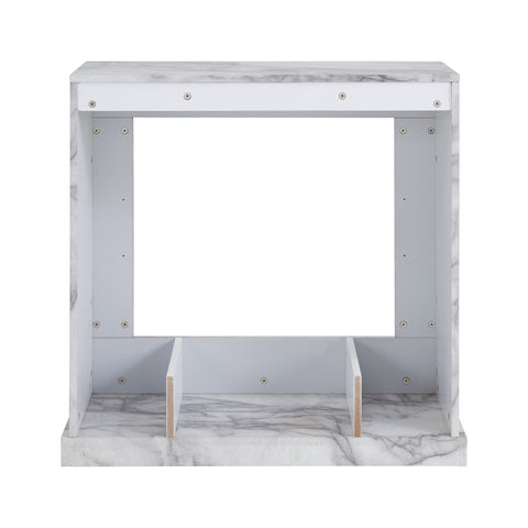 Image of Faux marble fireplace mantel w/ color changing firebox Image 8