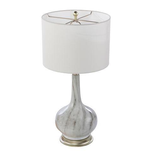 Image of Faux marble table lamp w/ shade Image 7