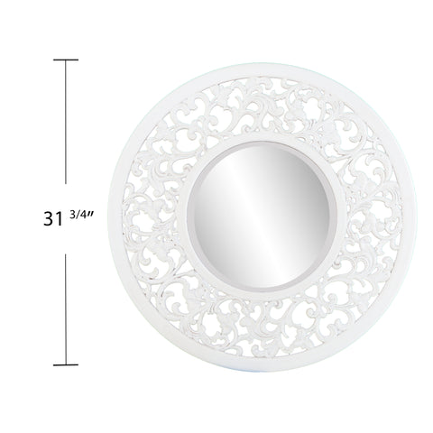 Image of Round mirror with decorative trim Image 6