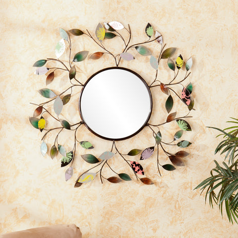 Image of 3D leaves flutter around grand central mirror Image 1