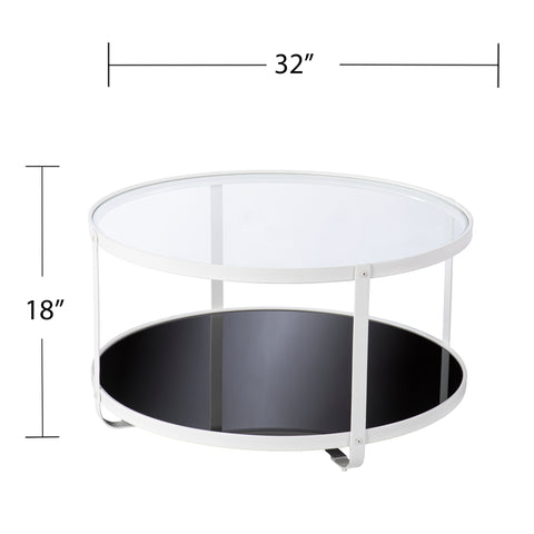 Image of Round two-tone coffee table Image 7