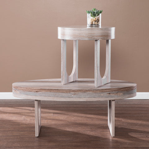 Image of Modern faux marble side table Image 7