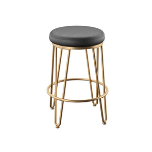 Modern stool w/ faux leather seat Image 7
