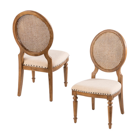 Pair of upholstered dining chairs Image 2
