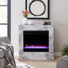 Faux marble fireplace mantel w/ color changing firebox Image 1