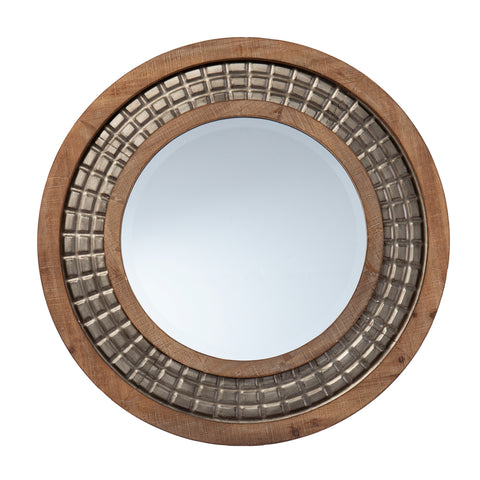 Round mirror with decorative trim Image 2