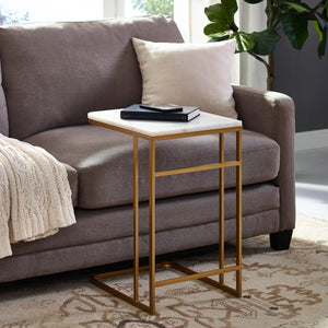 Glam C-table with marble tabletop Image 1