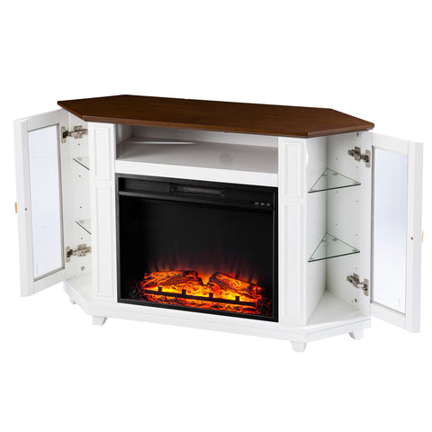 Image of Two-tone fireplace w/ media storage Image 9