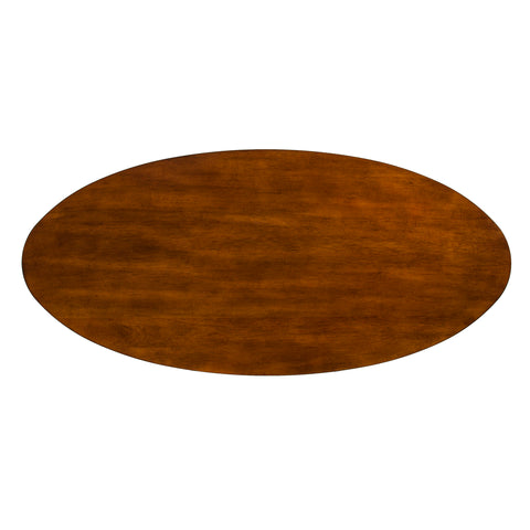 Image of Oval coffee table with midcentury flair Image 2