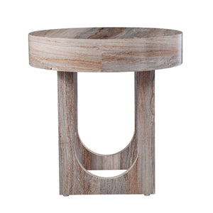 Modern faux marble side table Image 5