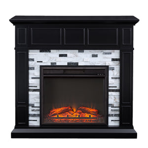 Authentic marble fireplace mantel Image 5