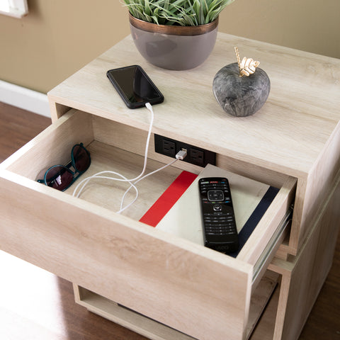 Image of Mortayne Side Table w/ Charging Station