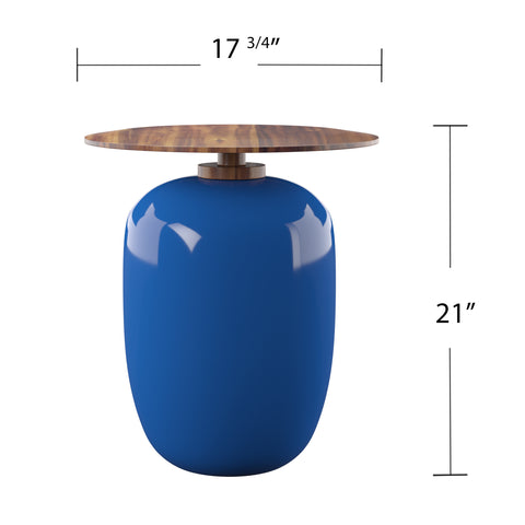 Image of Outdoor side table w/ ceramic base Image 6