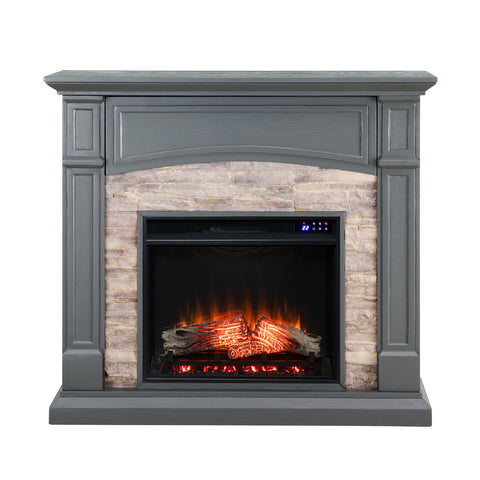 Image of Seneca Electric Media Touch Screen Fireplace - Gray