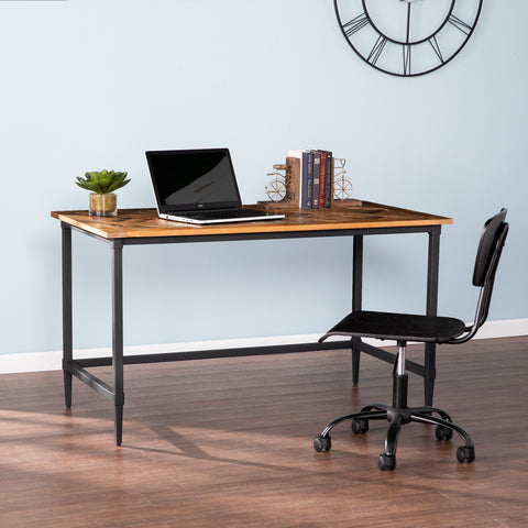 Image of Reclaimed wood computer desk or small space dining table Image 1