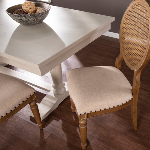 Image of Pair of upholstered dining chairs Image 3